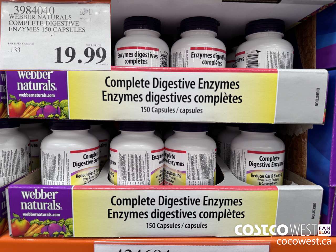 3984040 WEBBER NATURALS COMPLETE DIGESTIVE ENZYMES 150 CAPSULES $19.99