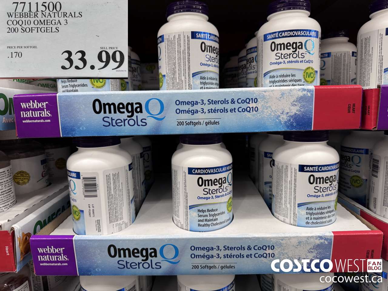 7711500 WEBBER NATURALS COQ10 OMEGA 3 200 SOFTGELS $33.99