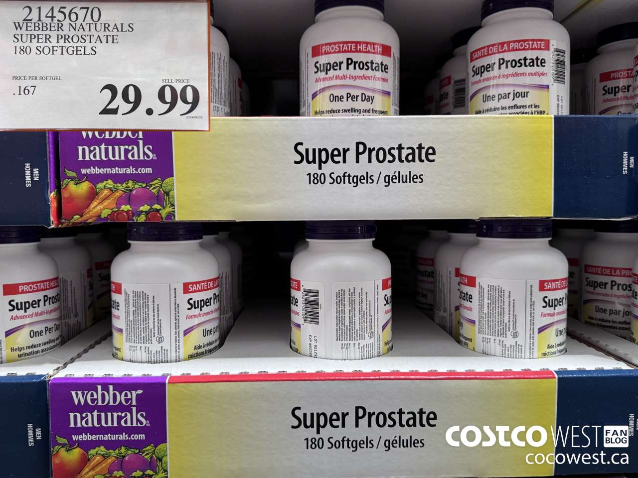 2145670 WEBBER NATURALS SUPER PROSTATE ADVANCED FORMULA 180 SOFTGELS $29.99