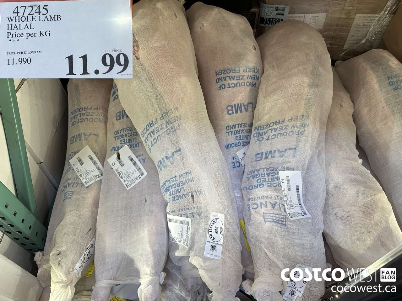 47245 WHOLE LAMB HALAL Price per KG $11.99