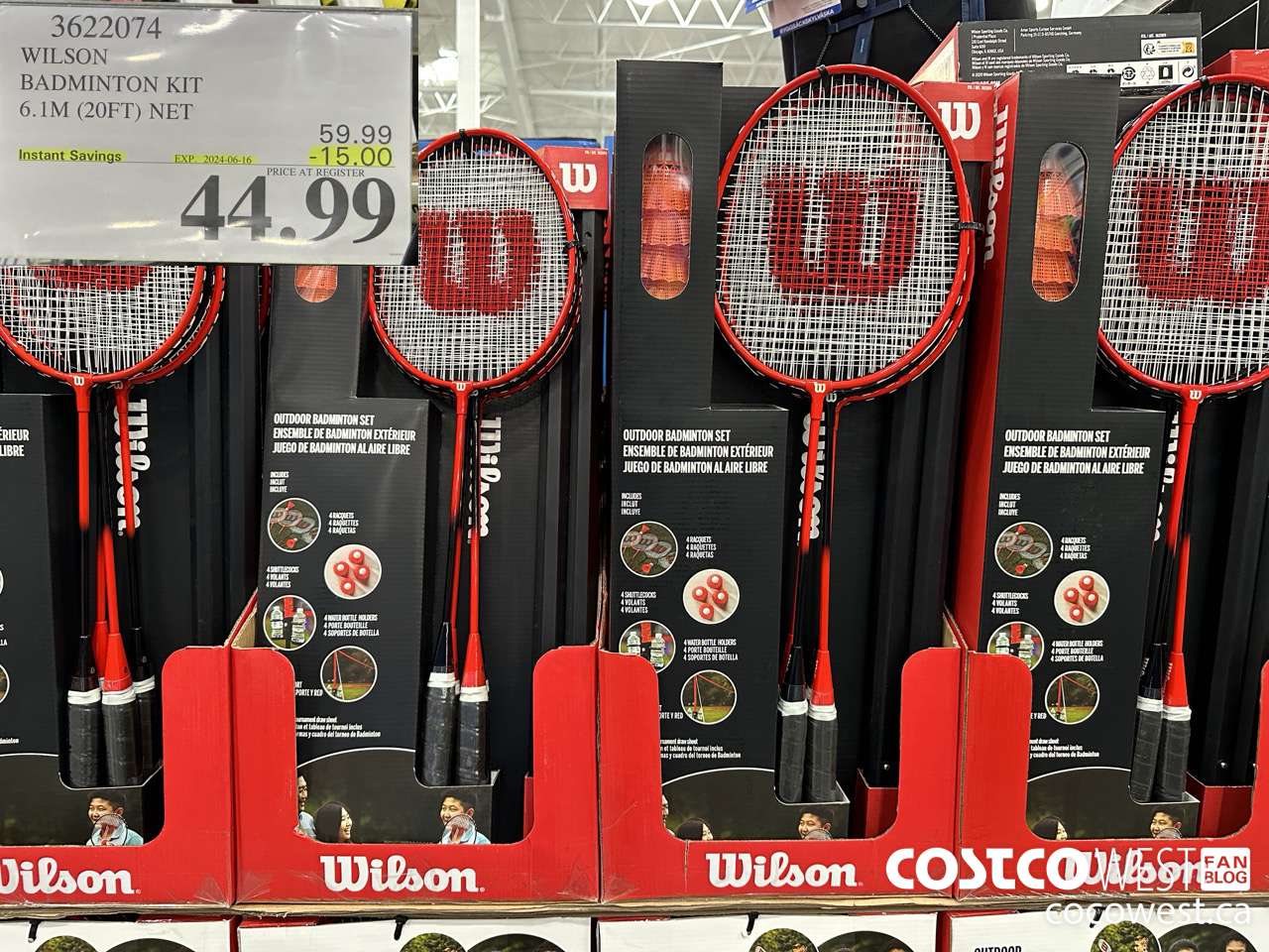 3622074 WILSON BADMINTON KIT 6.1M (20FT) NET ($15.00 INSTANT SAVINGS EXPIRES ON 2024-06-16) $44.99