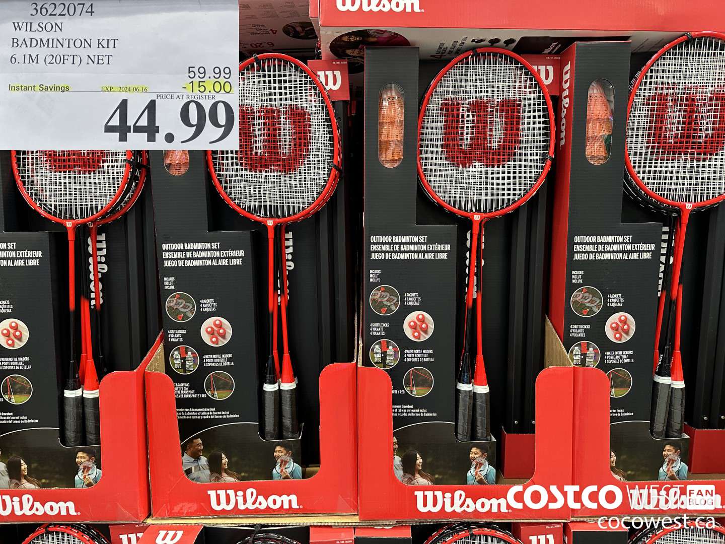 3622074 WILSON BADMINTON KIT 6.1M (20FT) NET ($15.00 INSTANT SAVINGS EXPIRES ON 2024-06-16) $44.99
