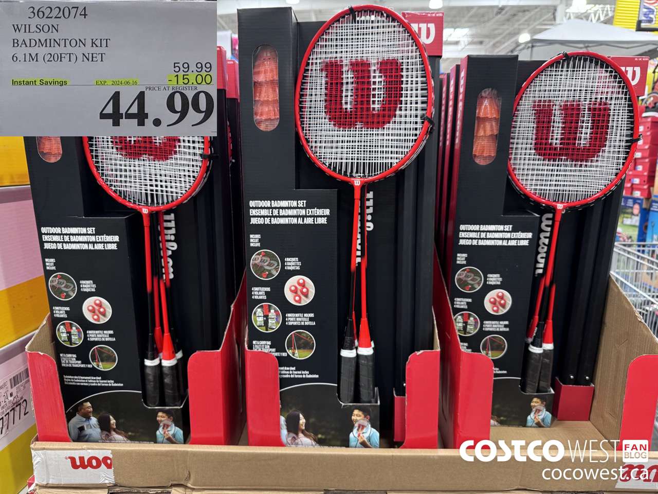 3622074 WILSON BADMINTON KIT 6.1M (20FT) NET ($15.00 INSTANT SAVINGS EXPIRES ON 2024-06-16) $44.99