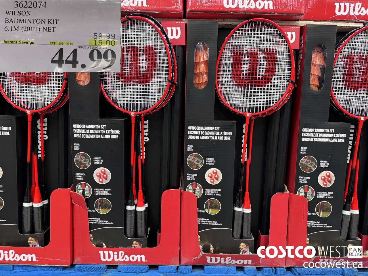 3622074 WILSON BADMINTON KIT 6.1M (20FT) NET ($15.00 INSTANT SAVINGS EXPIRES ON 2024-06-16) $44.99