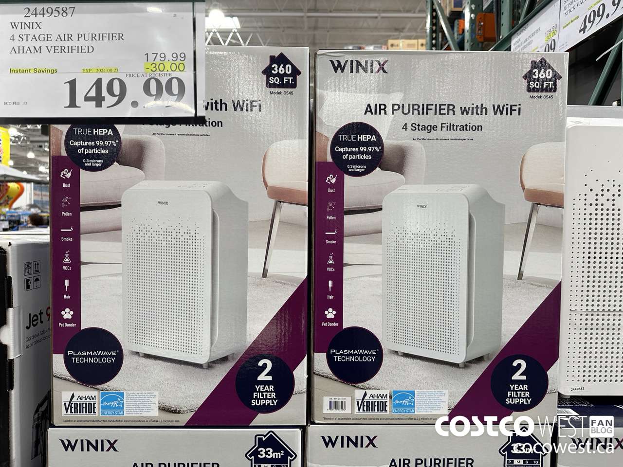 2449587 WINIX 4 STAGE AIR PURIFIER AHAM VERIFIED ($30.00 INSTANT SAVINGS EXPIRES ON 2024-08-23) $149.99