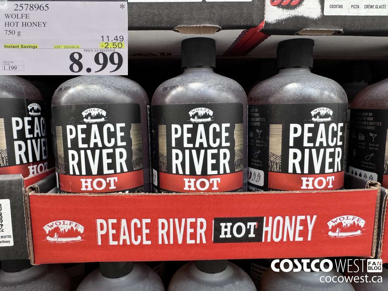 2578965 WOLEE HOT HONEY 750 g ($2.50 INSTANT SAVINGS EXPIRES ON 2024-06-16) $8.99