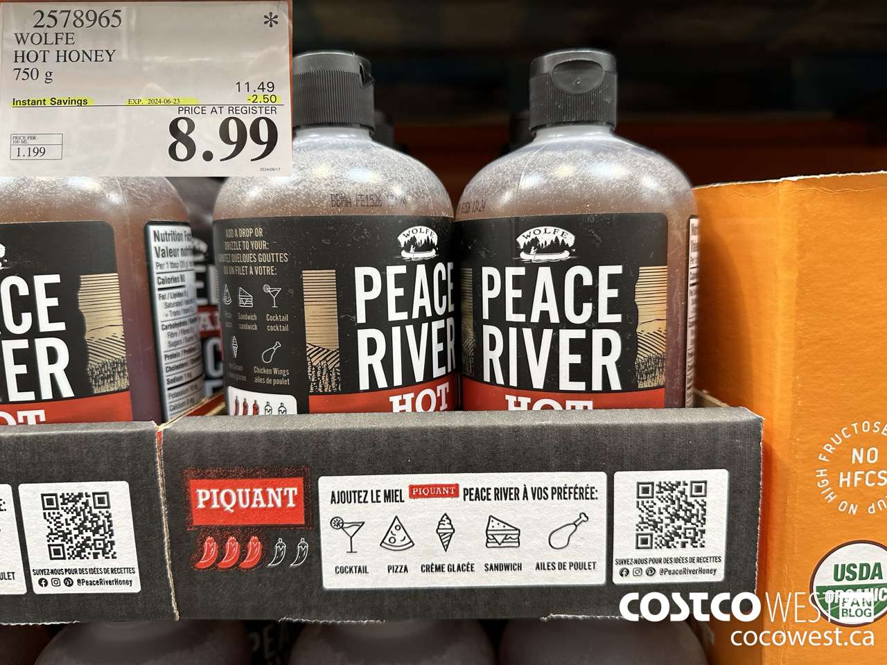 2578965 WOLEE HOT HONEY 750 g ($2.50 INSTANT SAVINGS EXPIRES ON 2024-06-23) $8.99