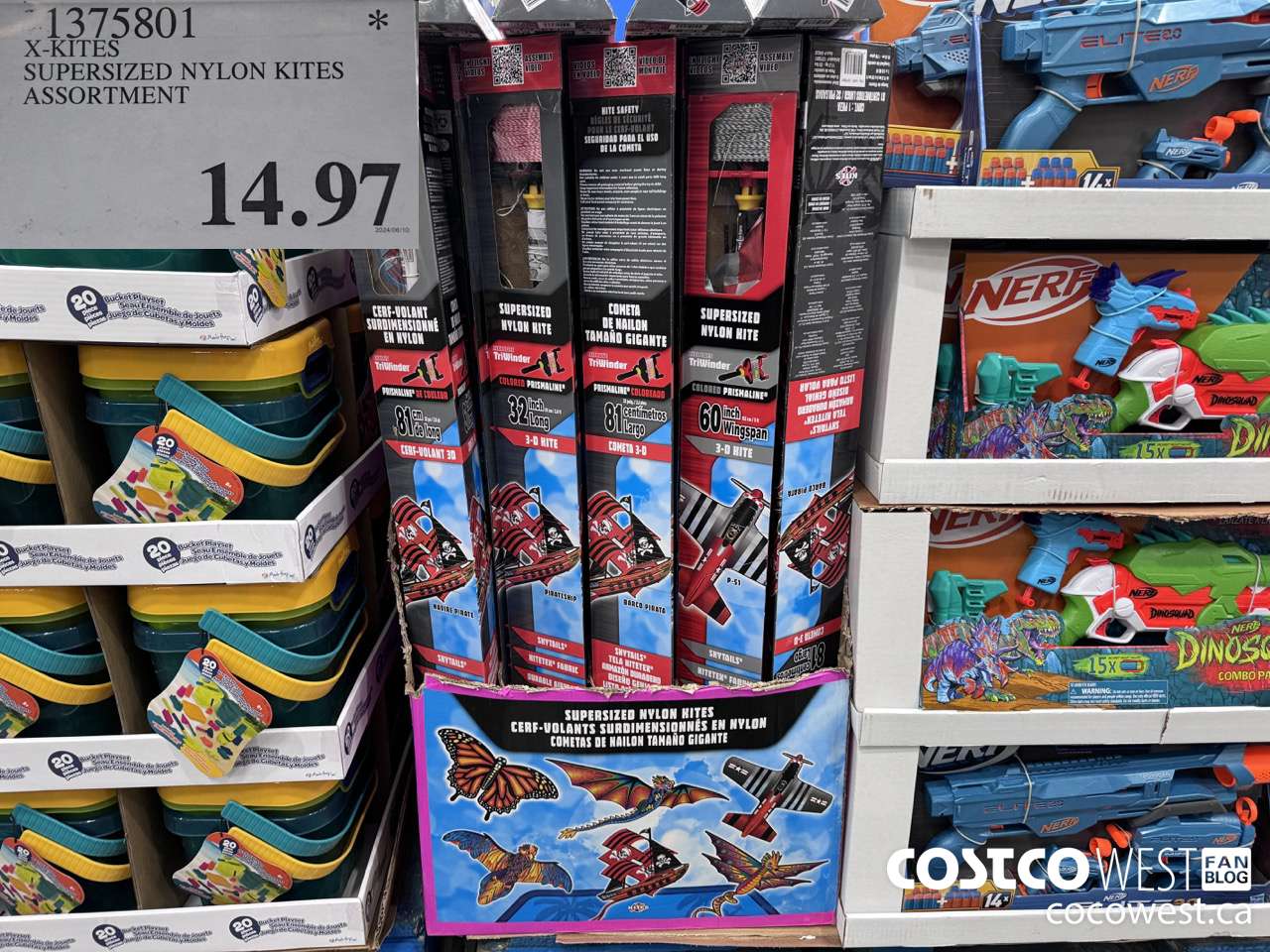 1375801 X-KITES SUPERSIZED NYLON KITES ASSORTMENT $14.97