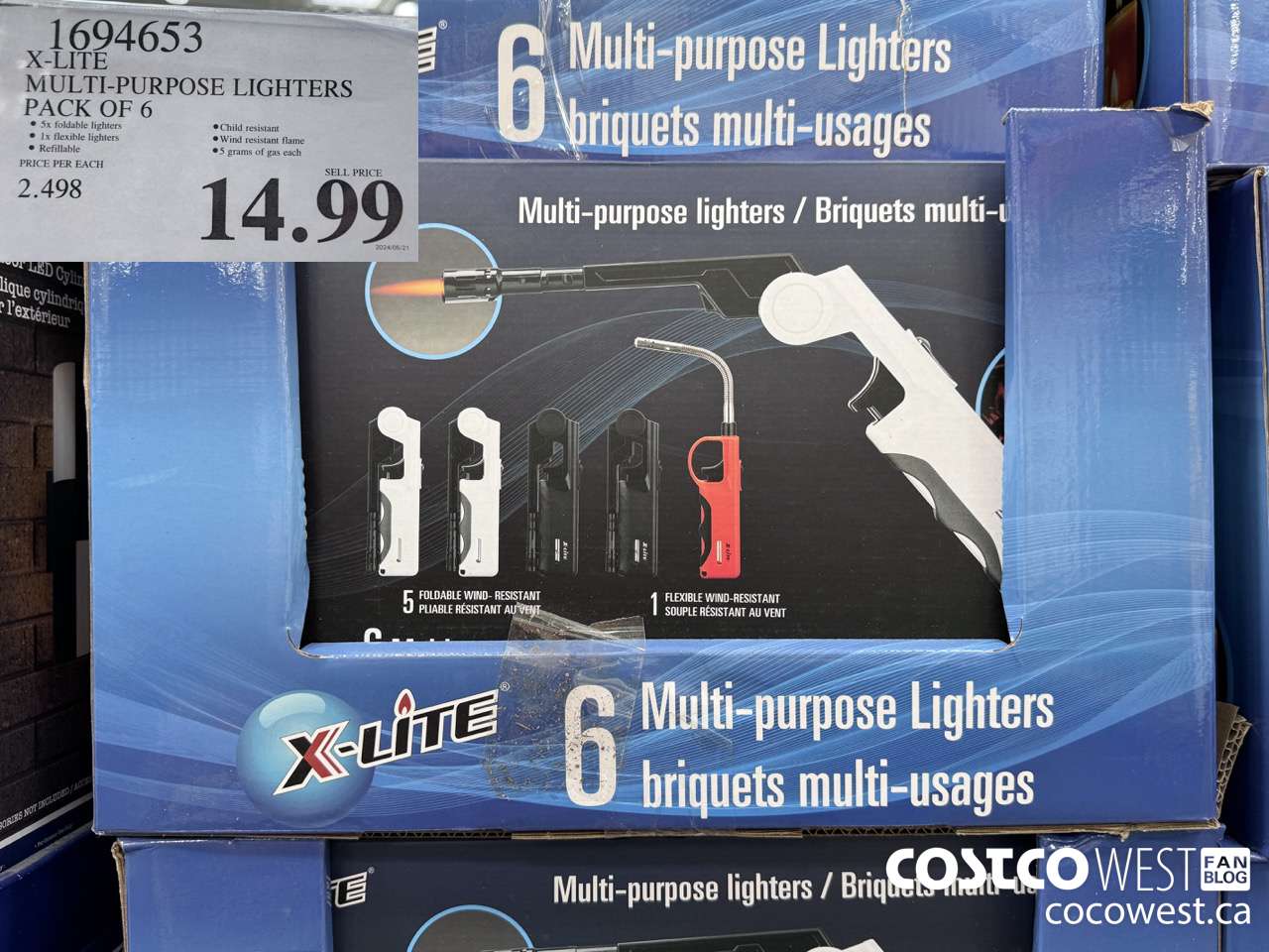 1694653 X-LITE MULTI-PURPOSE LIGHTERS PACK OF 6 $14.99