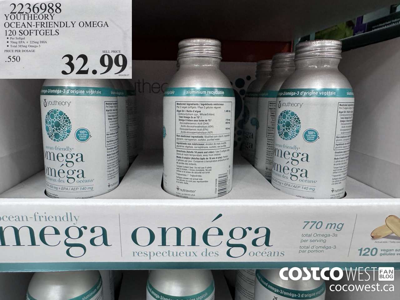 2236988 YOUTHEORY OCEAN-FRIENDLY OMEGA 120 SOFTGELS $32.99