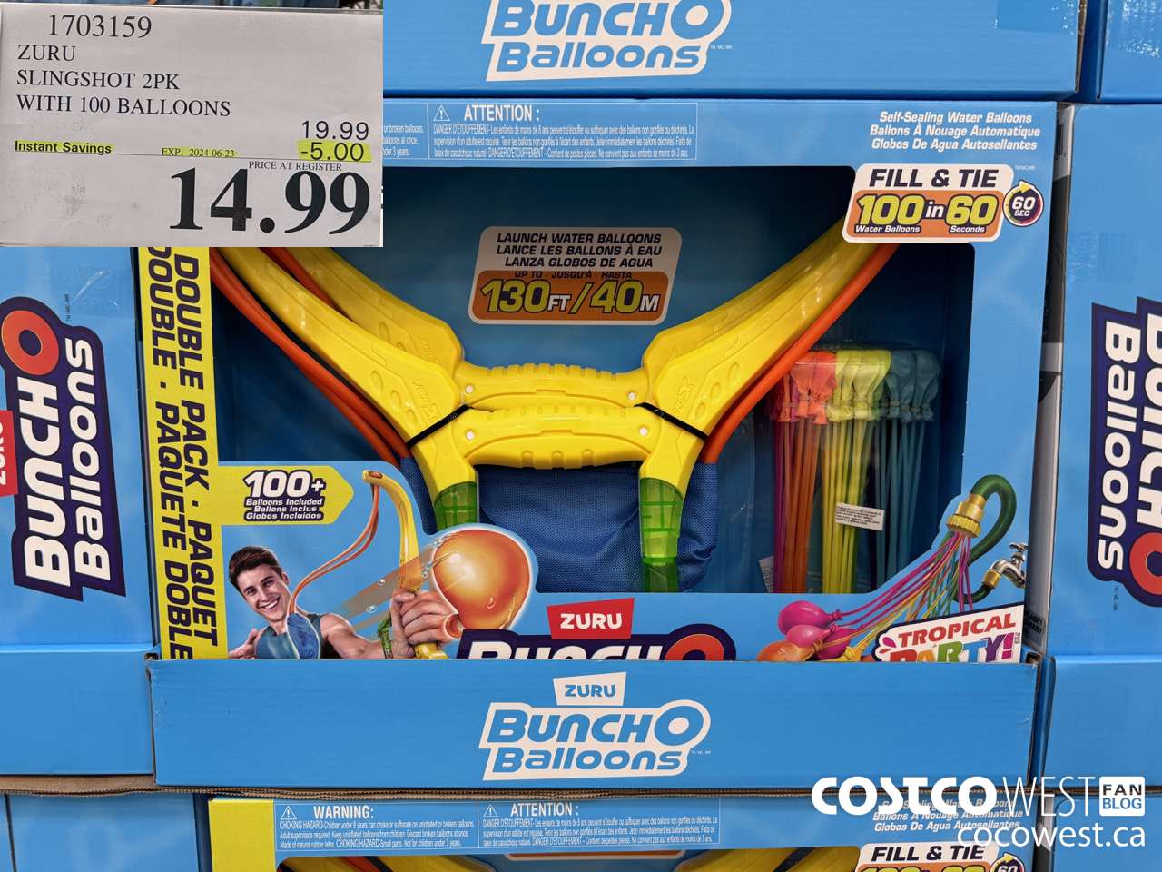 1703159 ZURU SLINGSHOT 2PK WITH 100 BALLOONS ($5.00 INSTANT SAVINGS EXPIRES ON 2024-06-23) $14.99