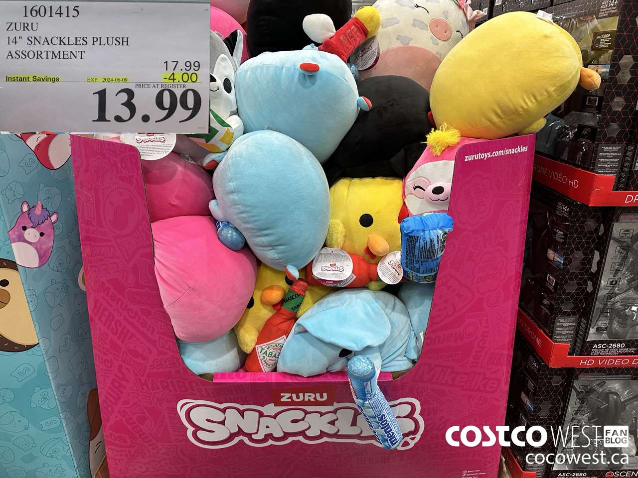 1601415 ZURU SNACKLES 14-INCH PLUSH ASSORTMENT  ($4.00 INSTANT SAVINGS EXPIRES ON 2024-06-09) $13.99