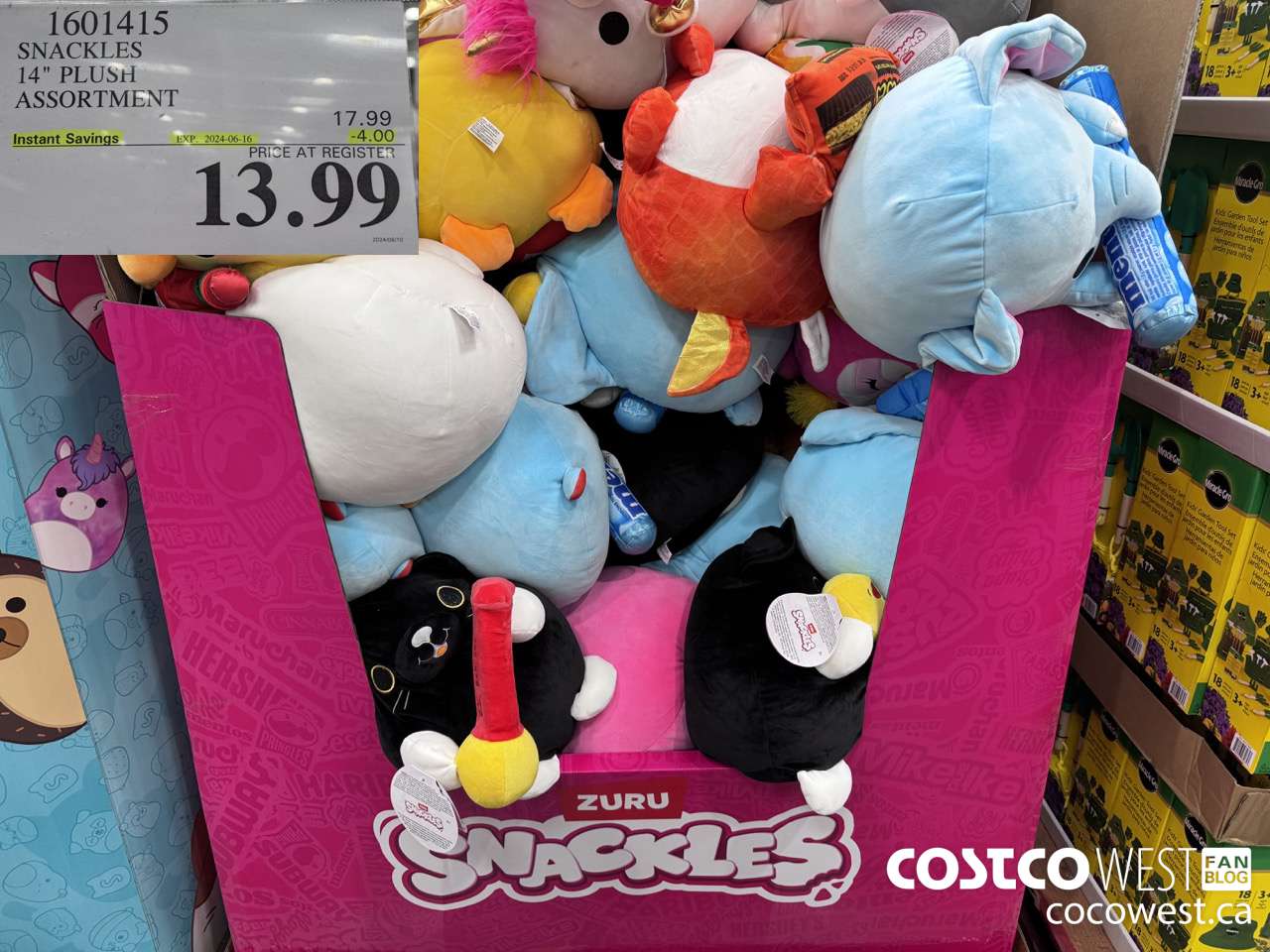 1601415 ZURU SNACKLES 14-INCH PLUSH ASSORTMENT  ($4.00 INSTANT SAVINGS EXPIRES ON 2024-06-16) $13.99