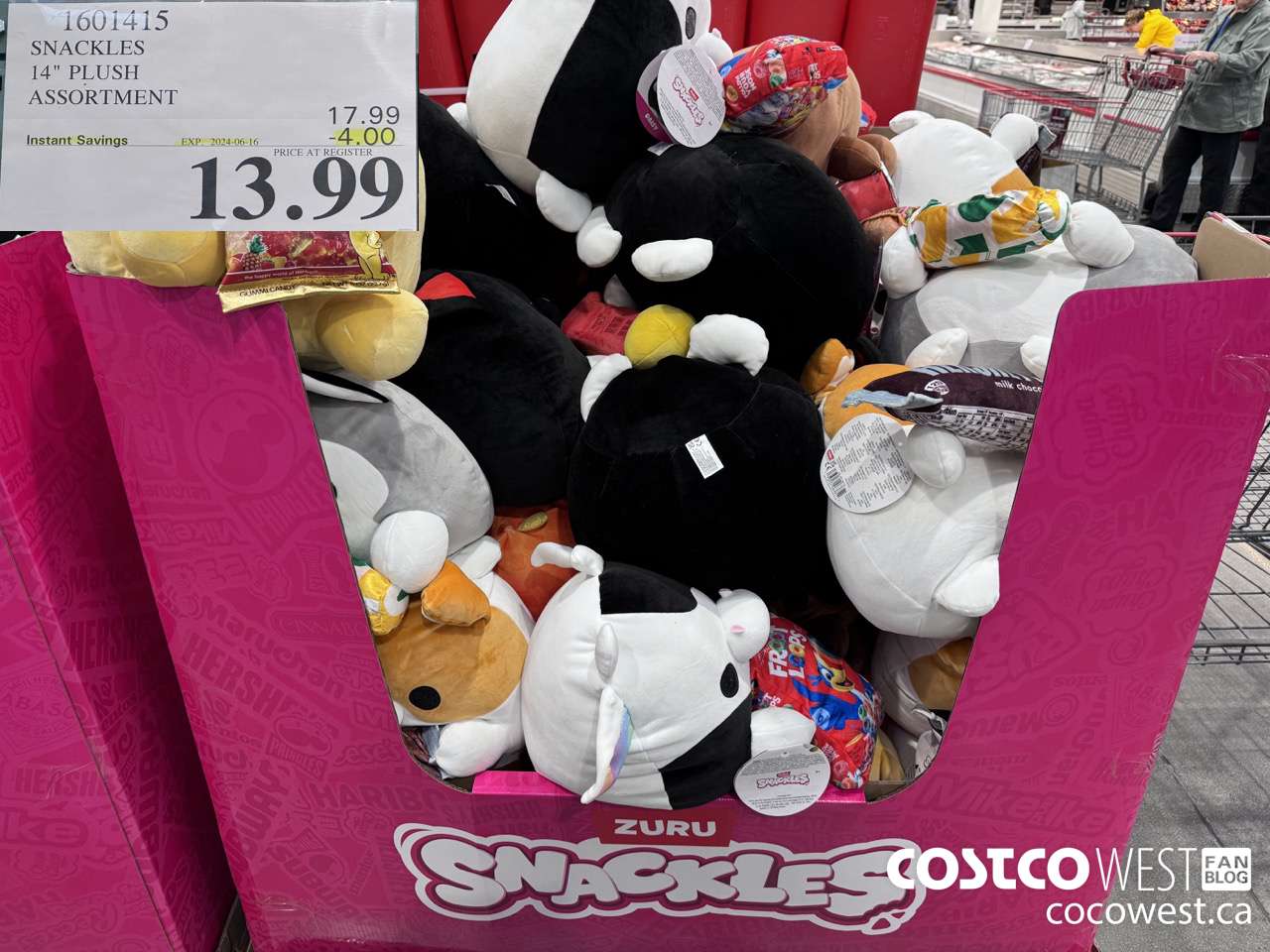 1601415 ZURU SNACKLES 14-INCH PLUSH ASSORTMENT  ($4.00 INSTANT SAVINGS EXPIRES ON 2024-06-16) $13.99