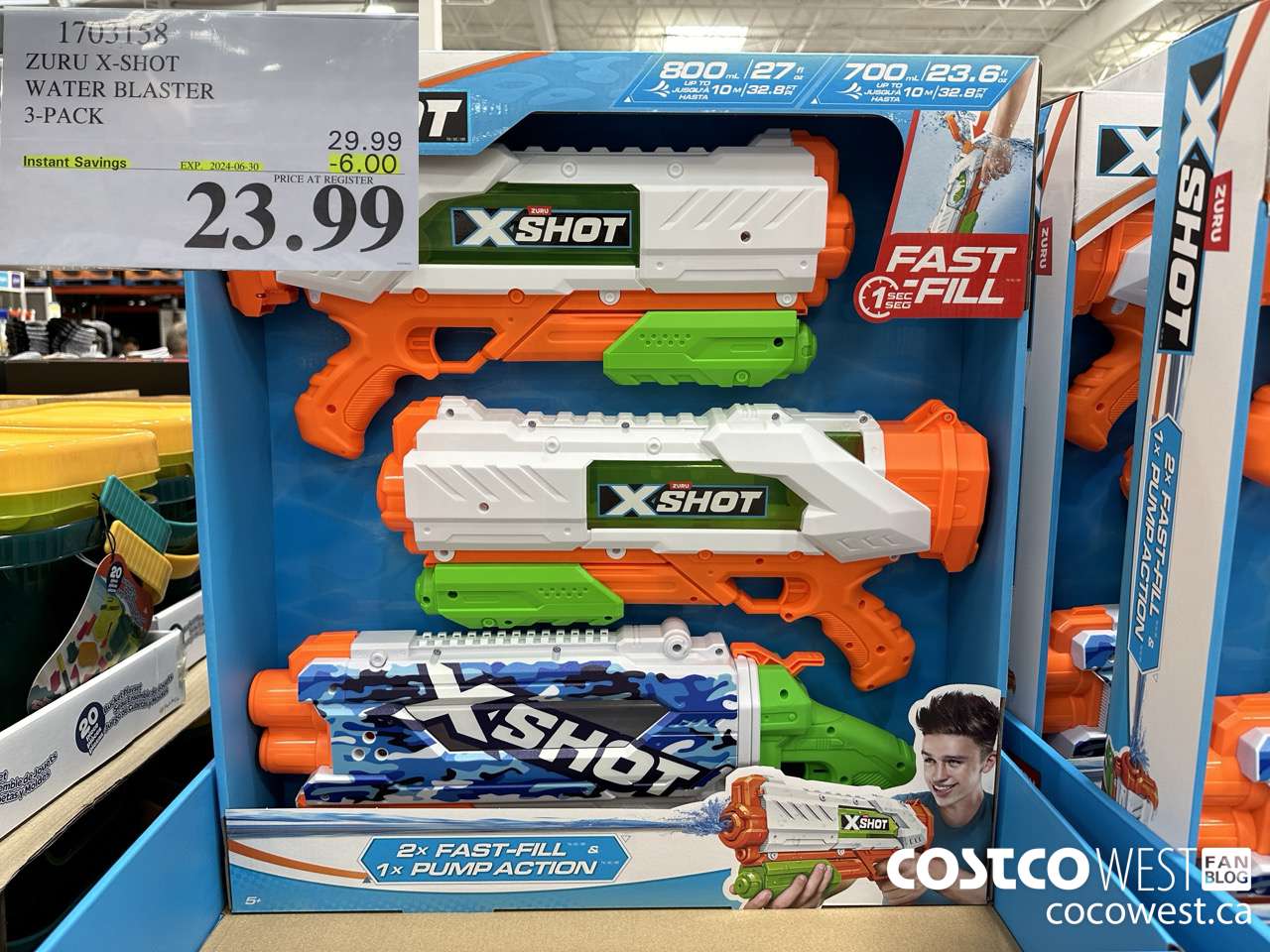 1703158 ZURU X-SHOT WATER BLASTER 3 PACK  ($6.00 INSTANT SAVINGS EXPIRES ON 2024-06-30) $23.99