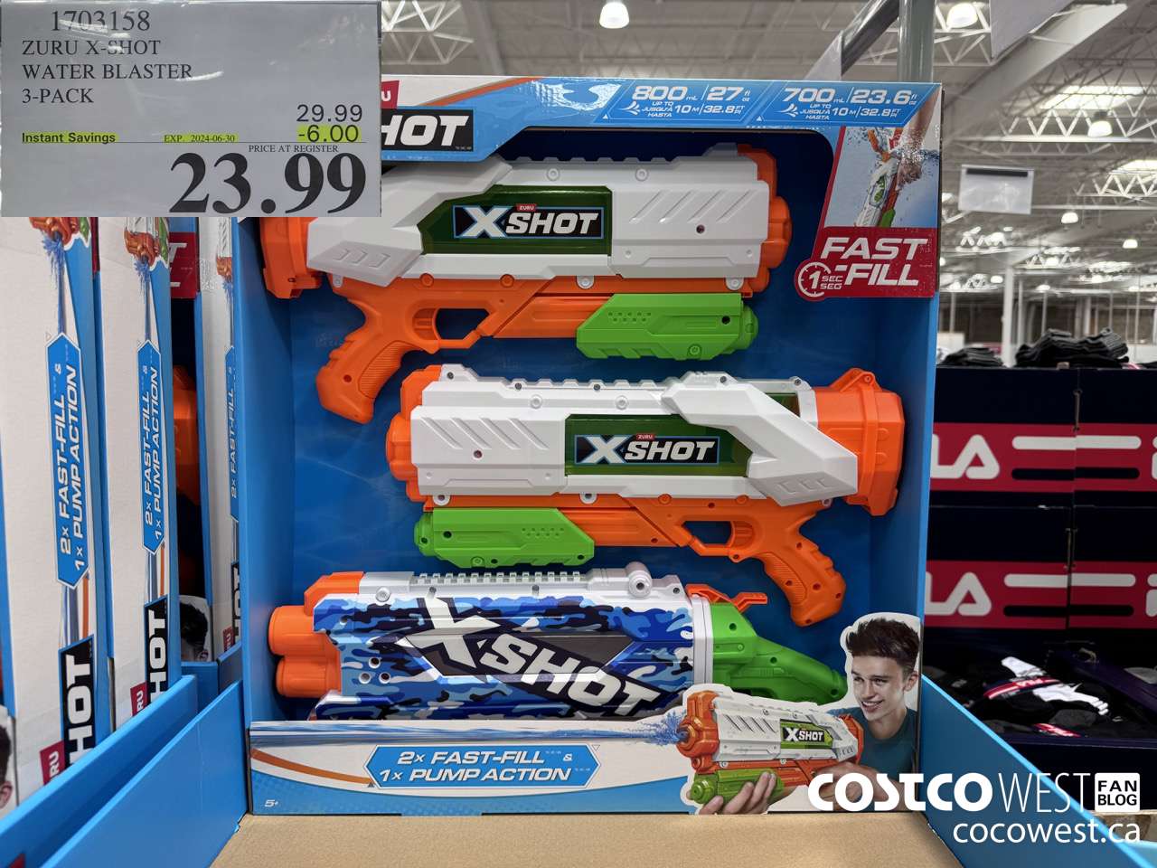 1703158 ZURU X-SHOT WATER BLASTER 3 PACK  ($6.00 INSTANT SAVINGS EXPIRES ON 2024-06-30) $23.99