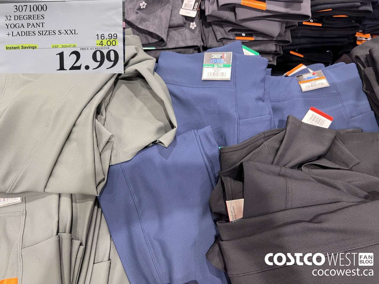 3071000 32 DEGREES YOGA PANT LADIES SIZES S-XXL ($4.00 INSTANT SAVINGS EXPIRES ON 2024-07-28) $12.99