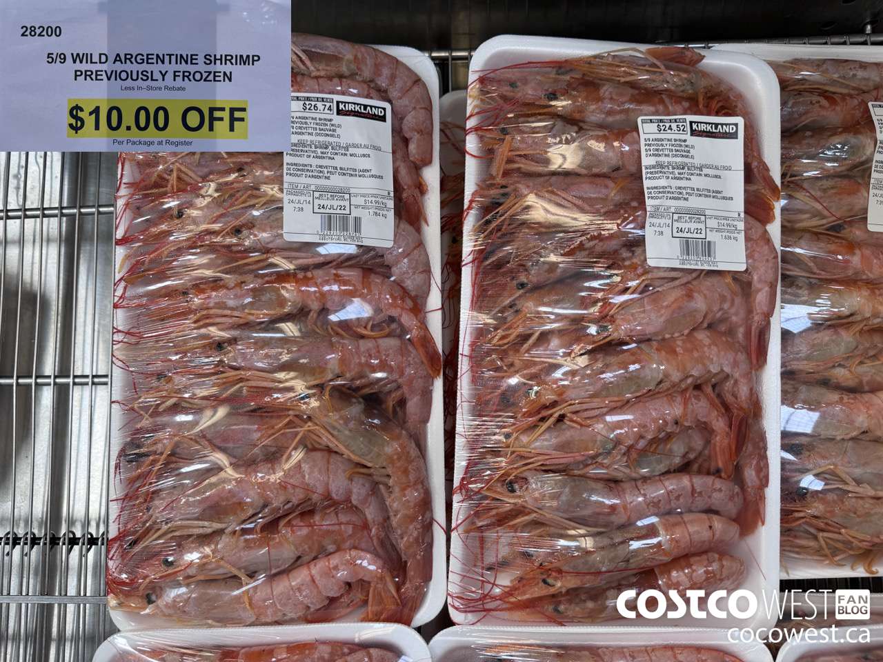 28200 5/9 WILD ARGENTINE SHRIMP PREVIOUSLY FROZEN ($10.00 INSTANT SAVINGS)