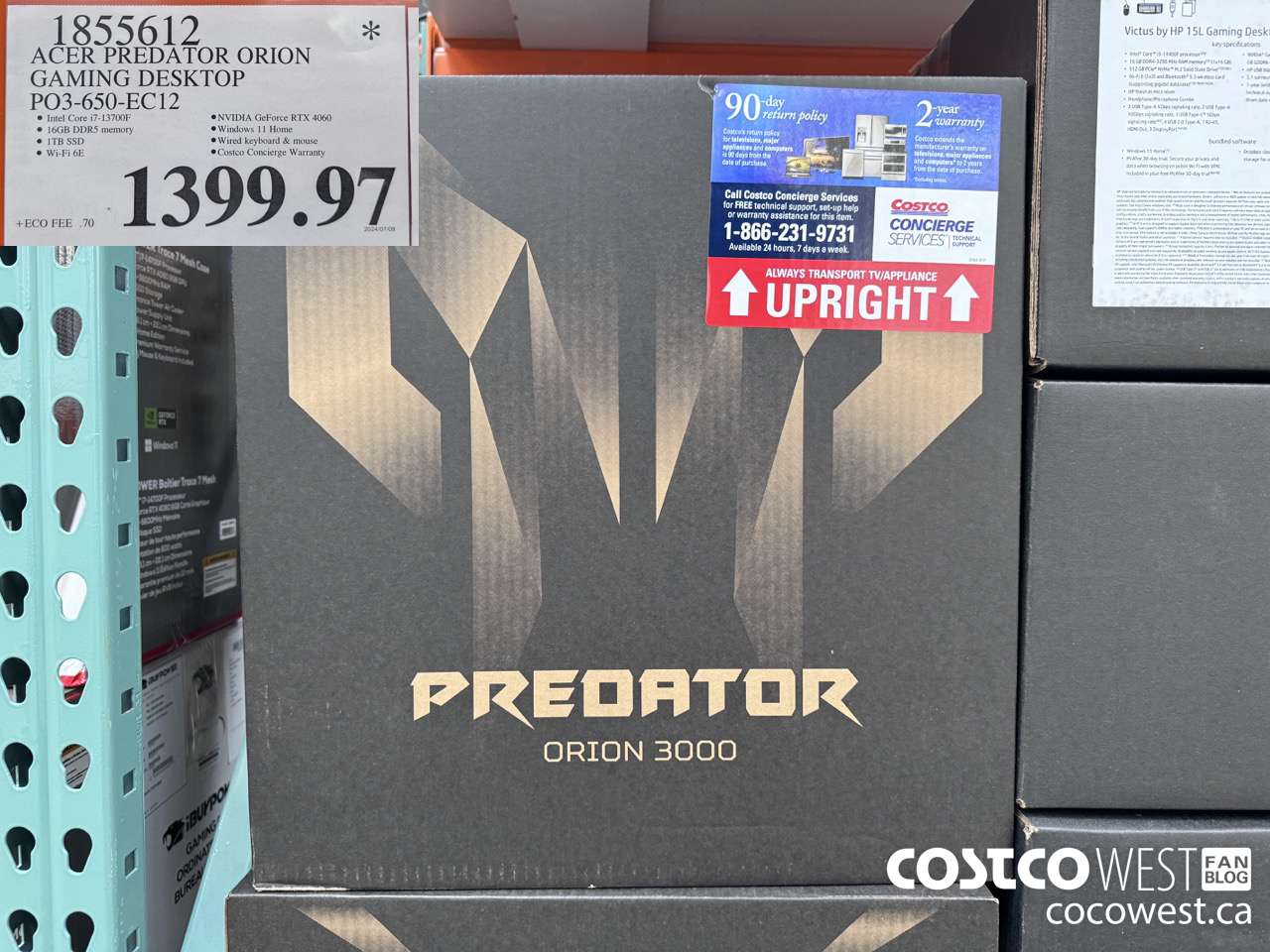 1855612 ACER PREDATOR ORION GAMING DESKTOP PO3-650-EC12 $1399.97