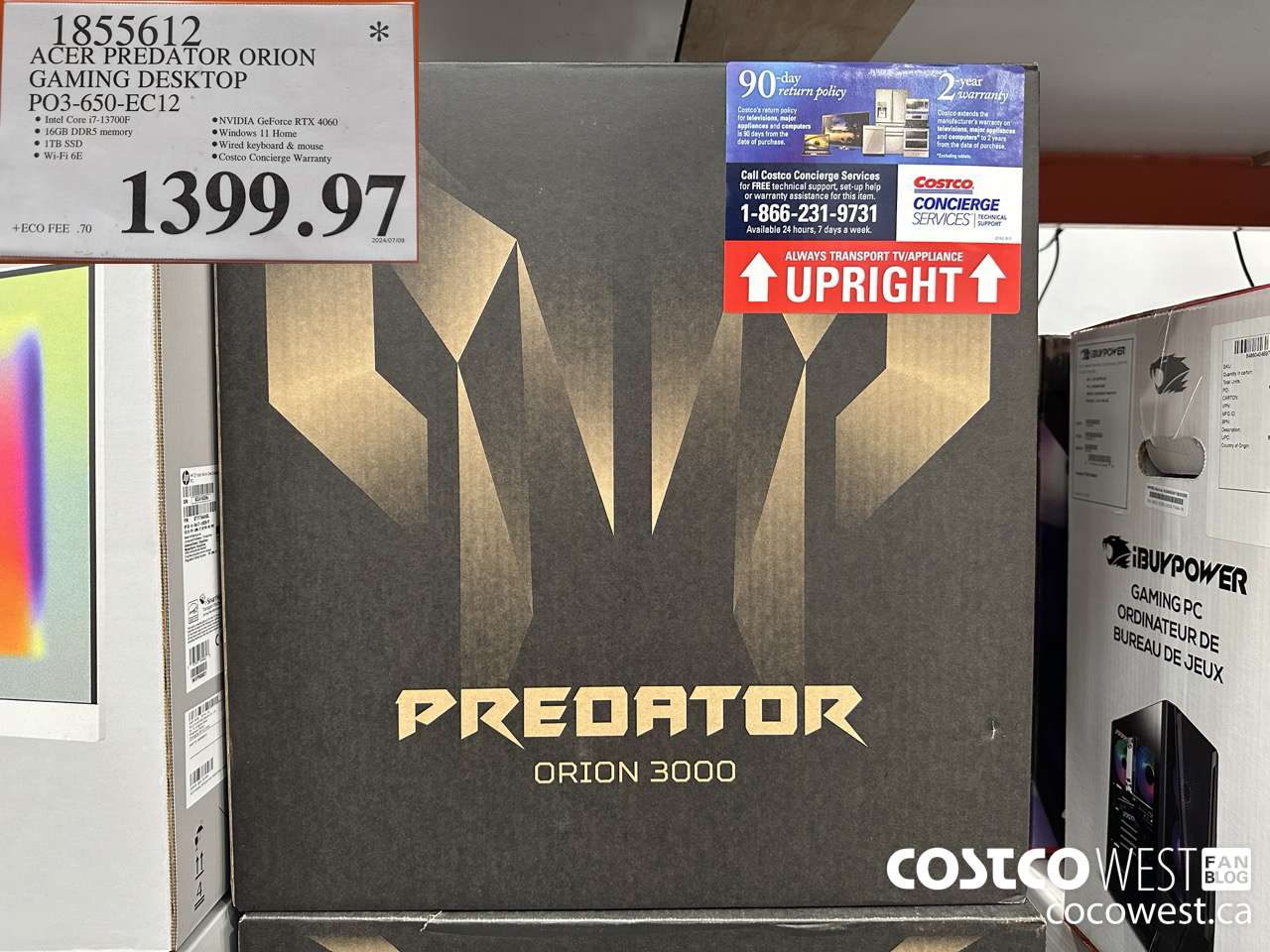 1855612 ACER PREDATOR ORION GAMING DESKTOP PO3-650-EC12 $1399.97