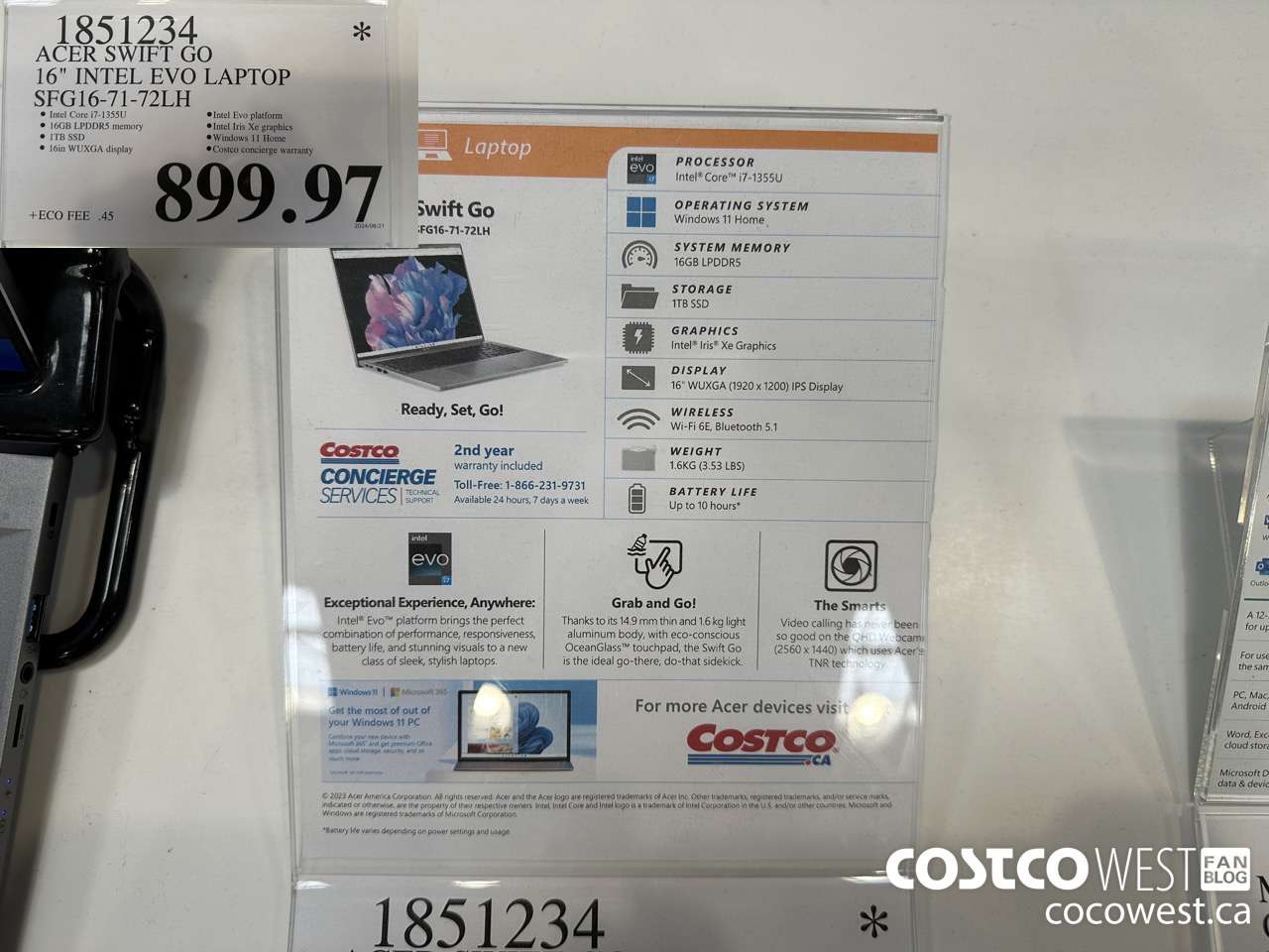 1851234 ACER SWIFT GO 16