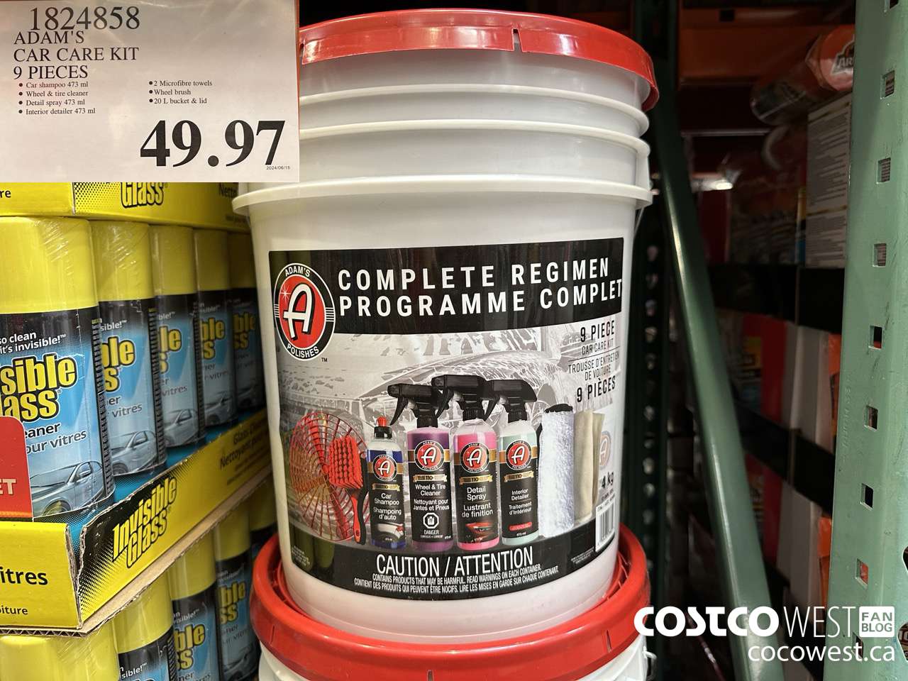 1824858 ADAM'S CAR CARE KIT 9 PIECES $49.97