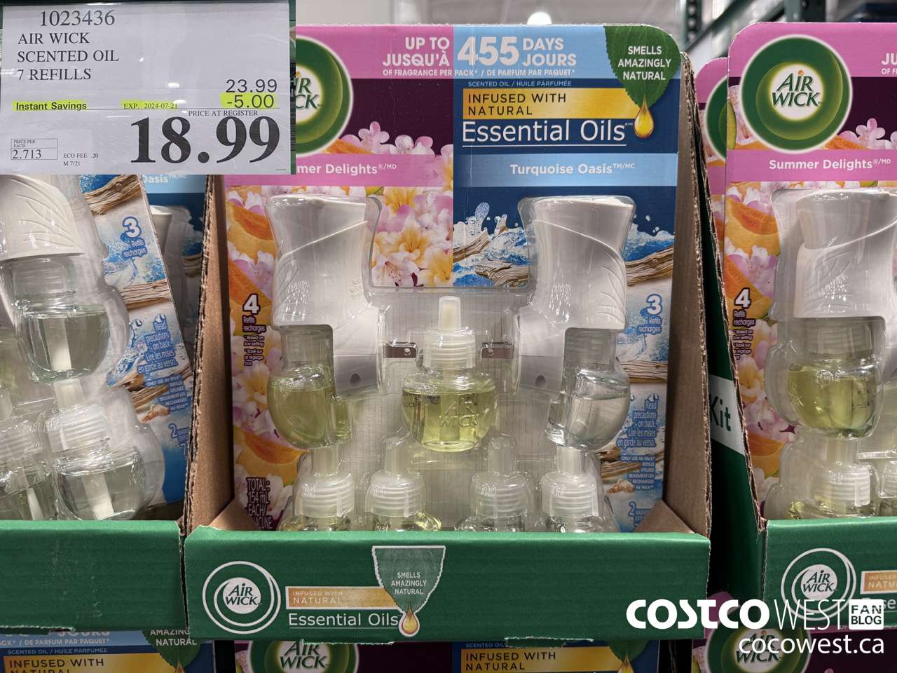 1023436 AIR WICK SCENTED OIL 7 refills ($5.00 INSTANT SAVINGS EXPIRES ON 2024-07-21) $18.99