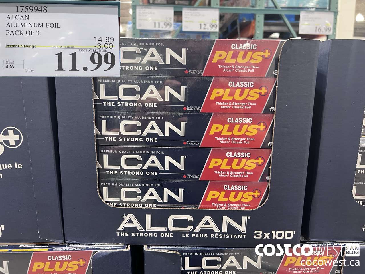 1759948 ALCAN ALUMINUM FOIL PACK OF 3 ($3.00 INSTANT SAVINGS EXPIRES ON 2024-07-07) $11.99