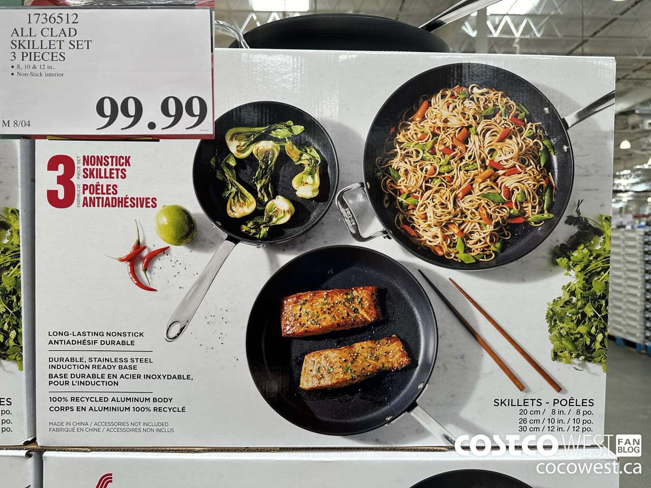 1736512 ALL-CLAD NON-STICK SKILLET 3-PIECE SET $99.99