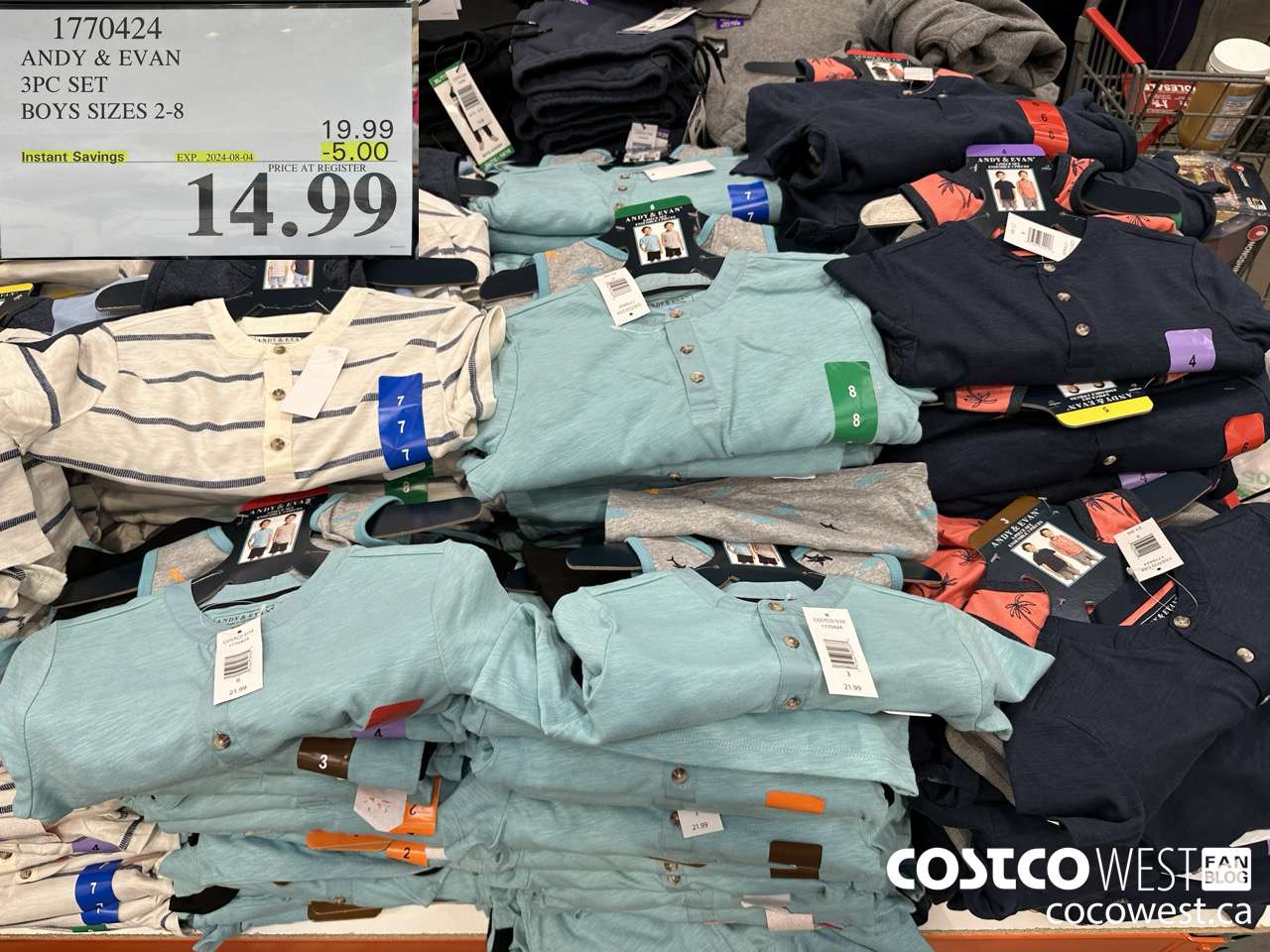 1770424 ANDY & EVAN 3PC SET BOYS SIZES 2-8 ($5.00 INSTANT SAVINGS EXPIRES ON 2024-08-04) $14.99