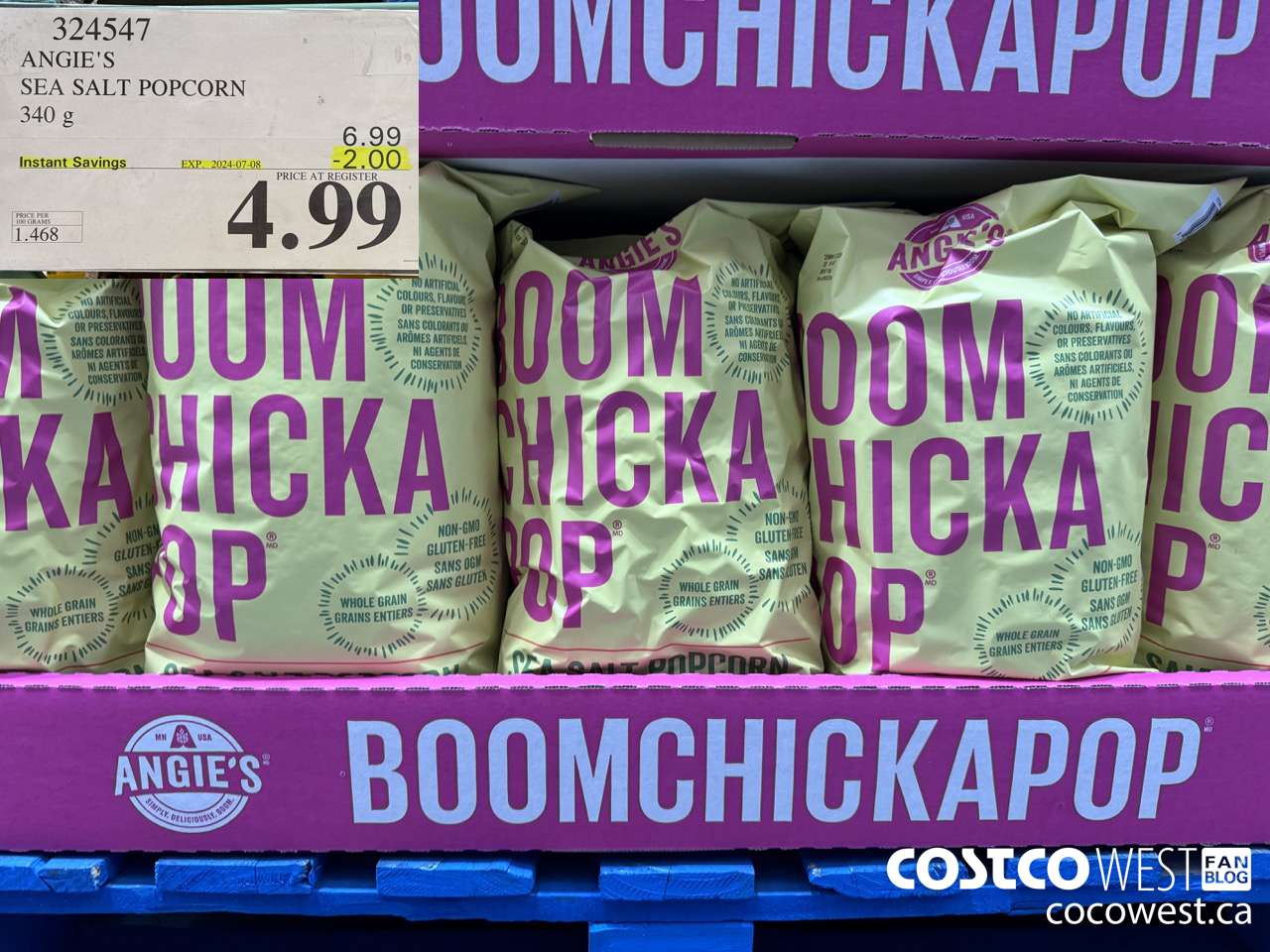 324547 ANGIE'S SEA SALT POPCORN 340 G ($2.00 INSTANT SAVINGS EXPIRES ON 2024-07-08) $4.99