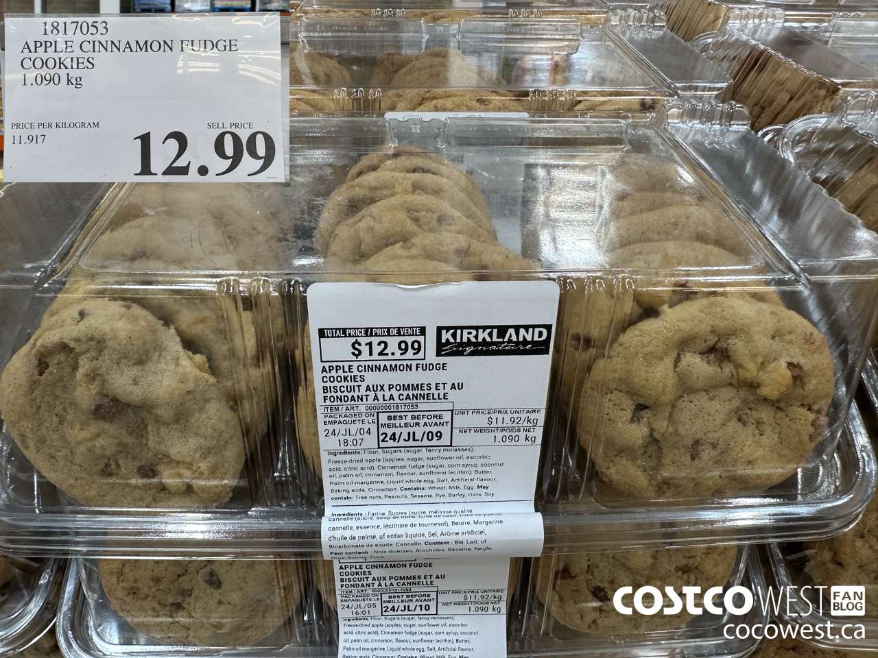 1817053 APPLE CINNAMON FUDGE COOKIES 1.090 KG $12.99