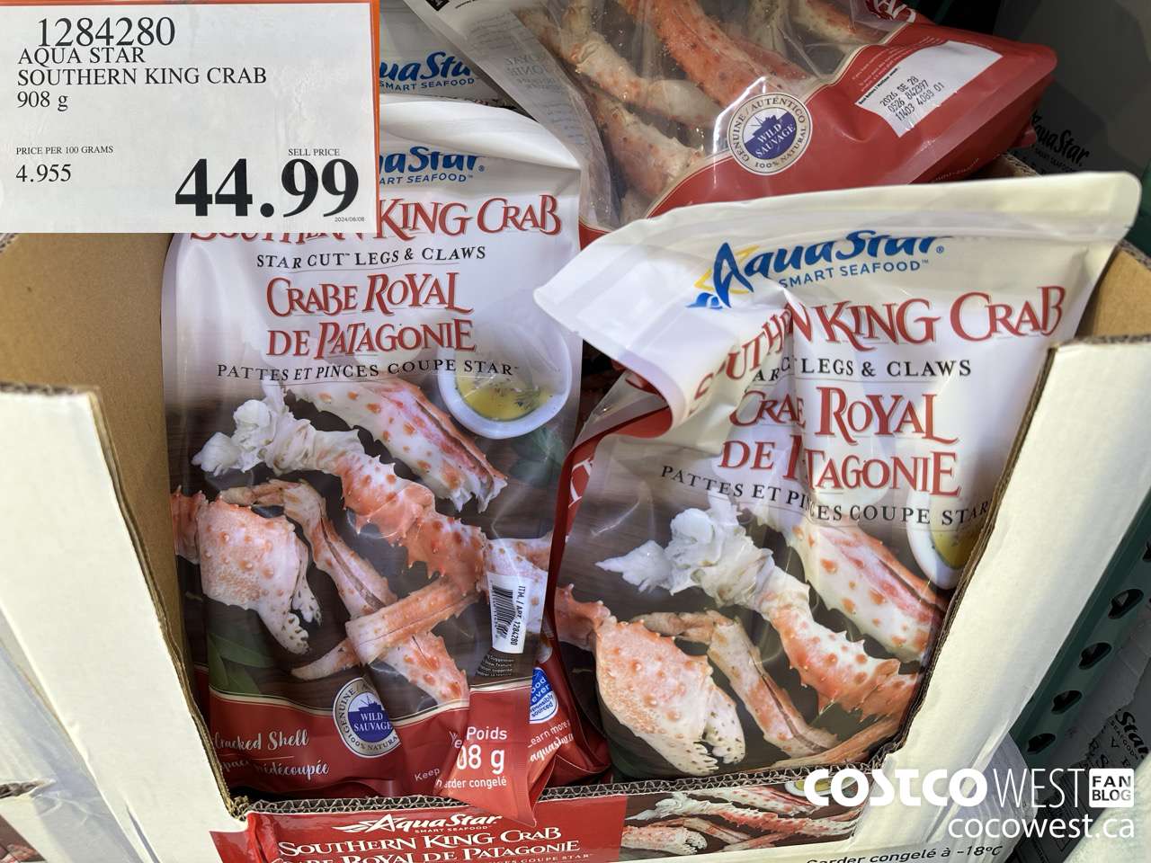 1284280 AQUA STAR SOUTHERN KING CRAB 908 G $44.99