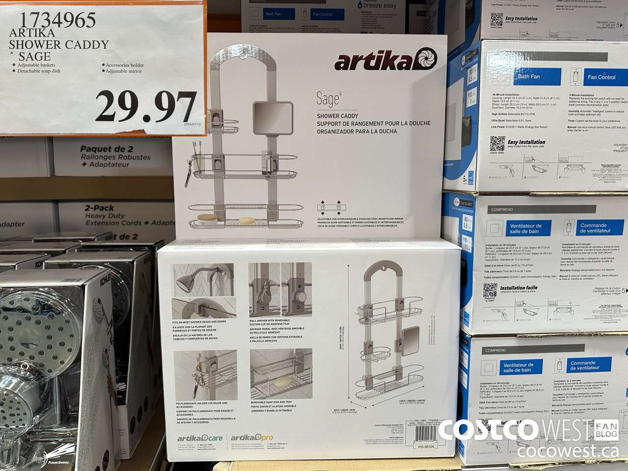 1734965 ARTIKA SHOWER CADDY SAGE $29.97