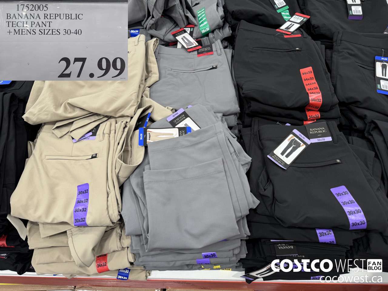 1752005 BANANA REPUBLIC TECH PANT MENS SIZES 30-40 $27.99