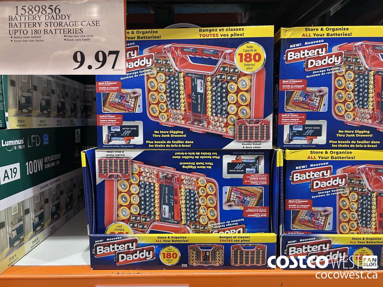 1589856 BATTERY DADDY BATTERY STORAGE CASE UP TO 180 BATTERIES $9.97