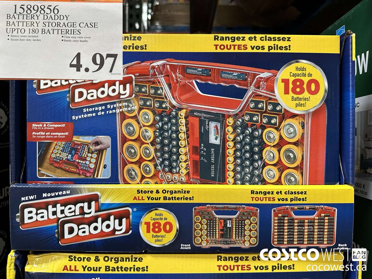 1589856 BATTERY DADDY BATTERY STORAGE CASE UP TO 180 BATTERIES $4.97