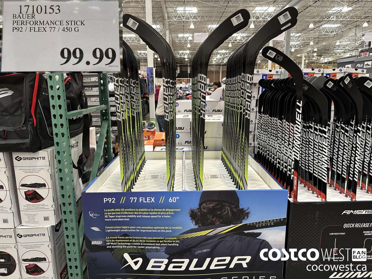 1710153 BAUER PERFORMANCE STICK P92 / FLEX 77 / 450G $99.99
