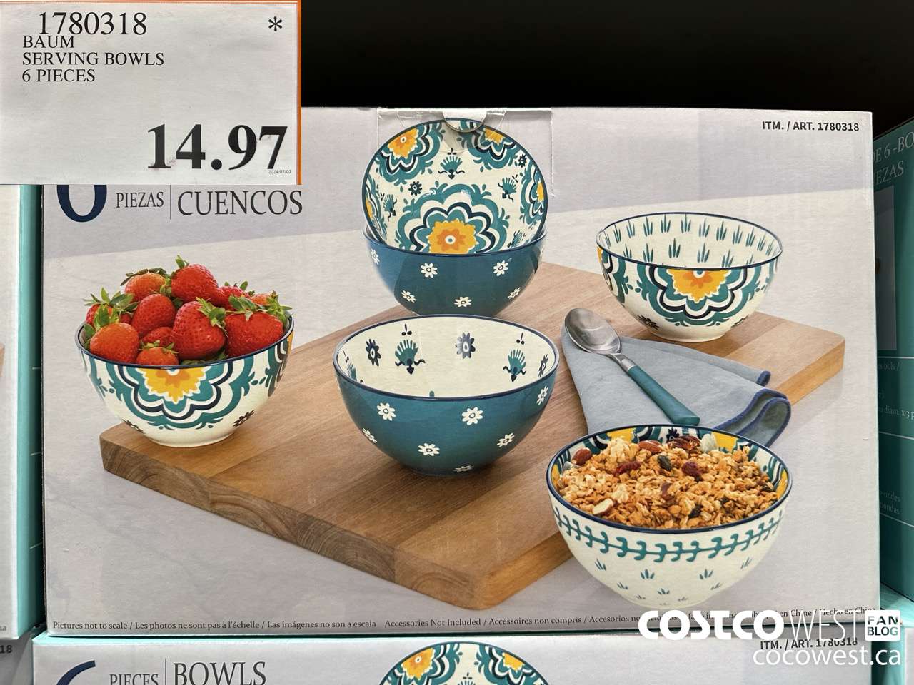 1780318 BAUM SERVING BOWLS 6 PIECES $14.97