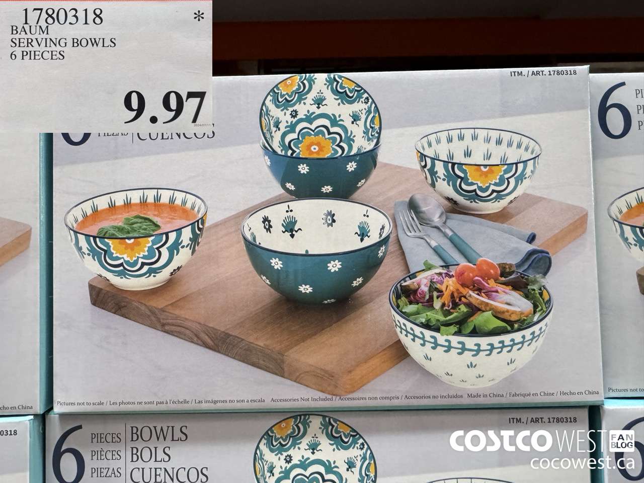 1780318 BAUM SERVING BOWLS 6 PIECES $9.97