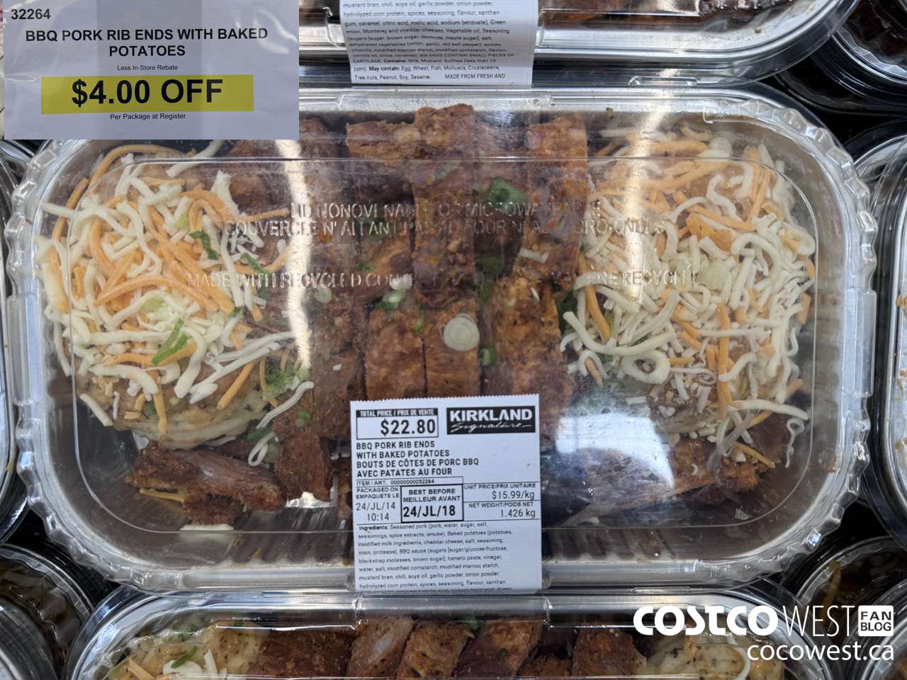 32264 BBO PORK RIB ENDS WITH BAKED POTATOES  ($4.00 INSTANT SAVINGS)