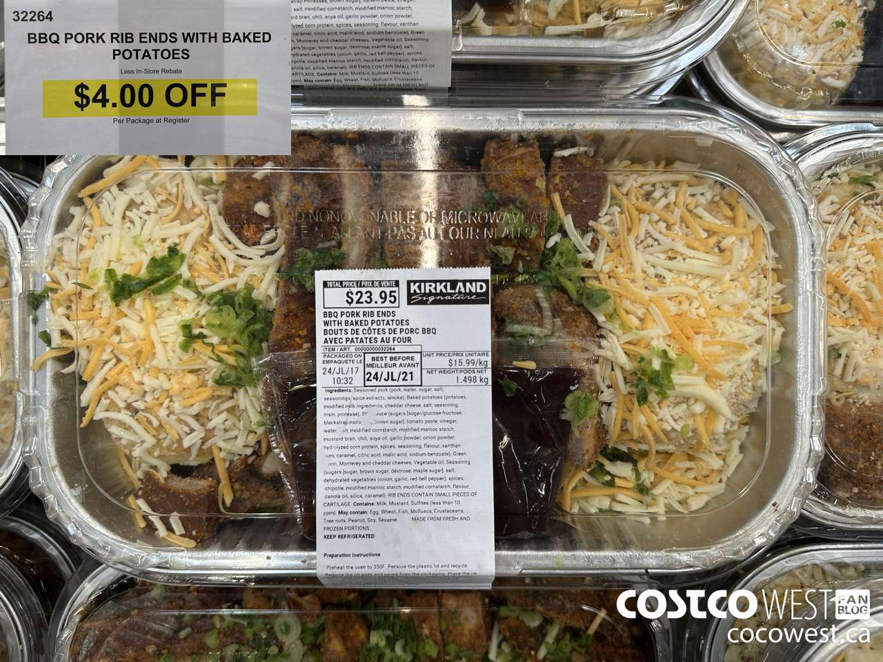 32264 BBO PORK RIB ENDS WITH BAKED POTATOES  ($4.00 INSTANT SAVINGS)