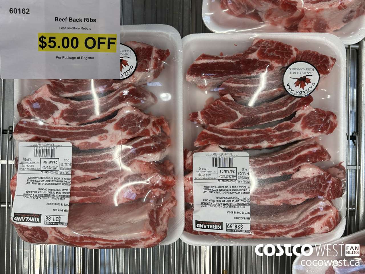 60162 BEEF BACK RIBS ($5.00 INSTANT SAVINGS)