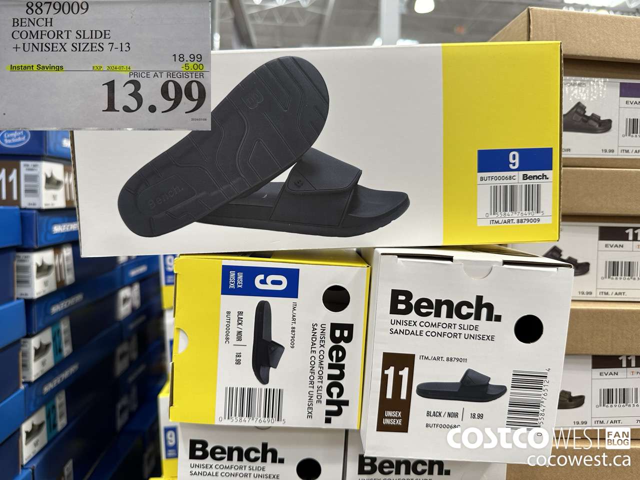 8879009 BENCH COMFORT SLIDE UNISEX SIZES 7-13 ($5.00 INSTANT SAVINGS EXPIRES ON 2024-07-14) $13.99