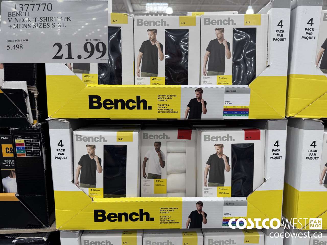 1377770 BENCH V-NECK T-SHIRT MENS SIZES S-XL $21.99