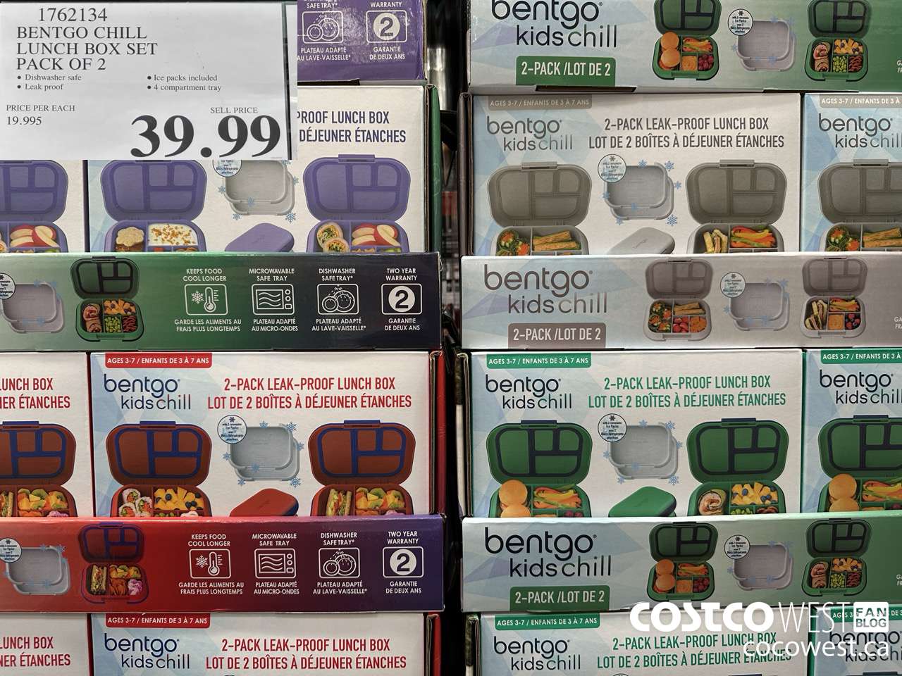 1762134 BENTGO CHILL LUNCH BOX SET PACK OF 2 $39.99