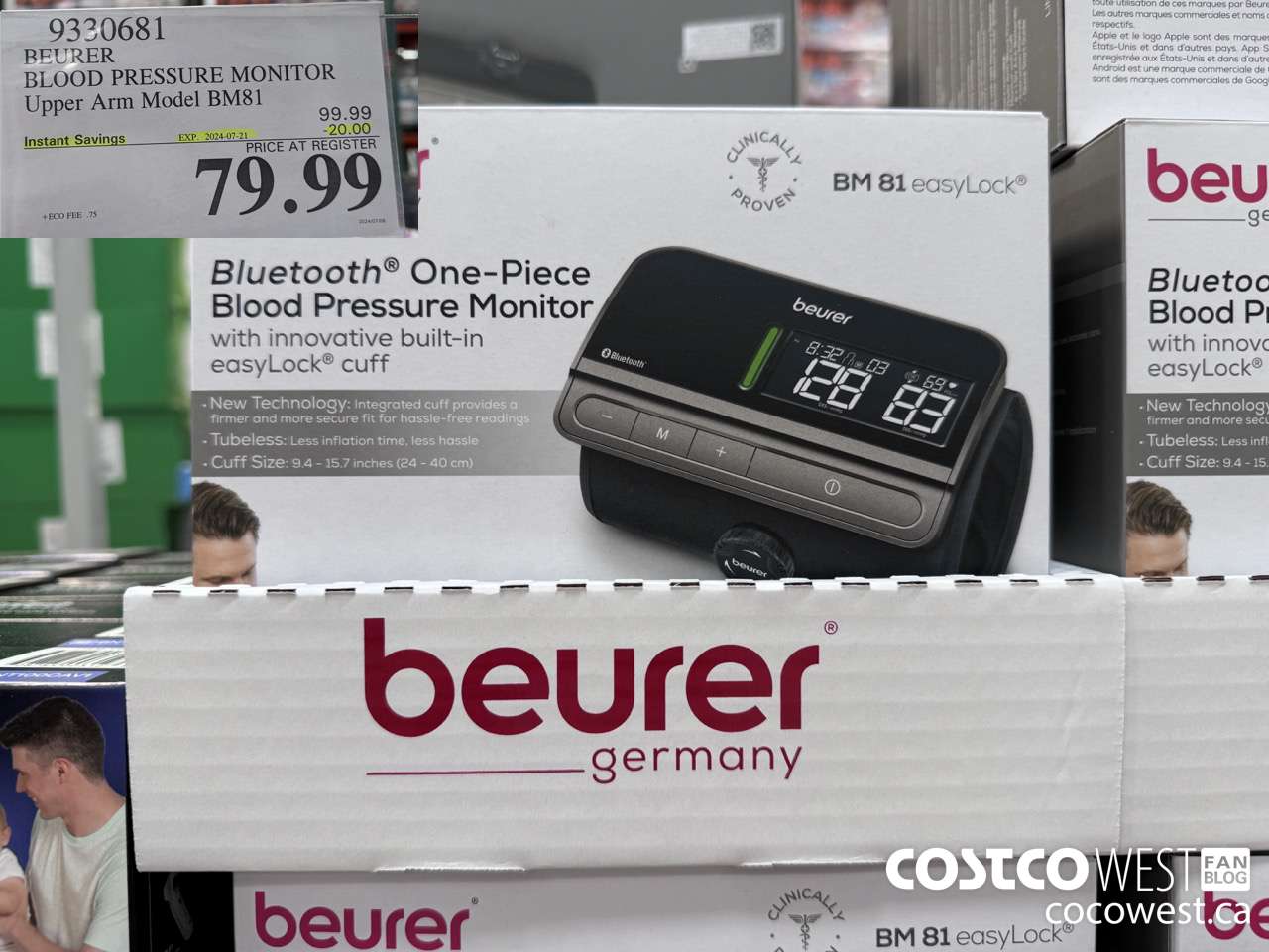 9330681 BEURER BLOOD PRESSURE MONITOR UPPER ARM MODEL BM81 ($20.00 INSTANT SAVINGS EXPIRES ON 2024-07-21) $79.99