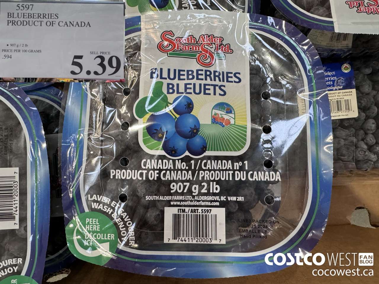 5597 BLUEBERRIES PRODUCT OF CANADA $5.39