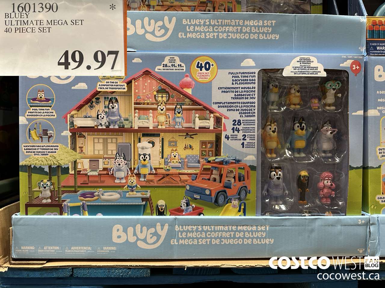 1601390 BLUEY ULTIMATE MEGA SET 40 PIECE SET $49.97
