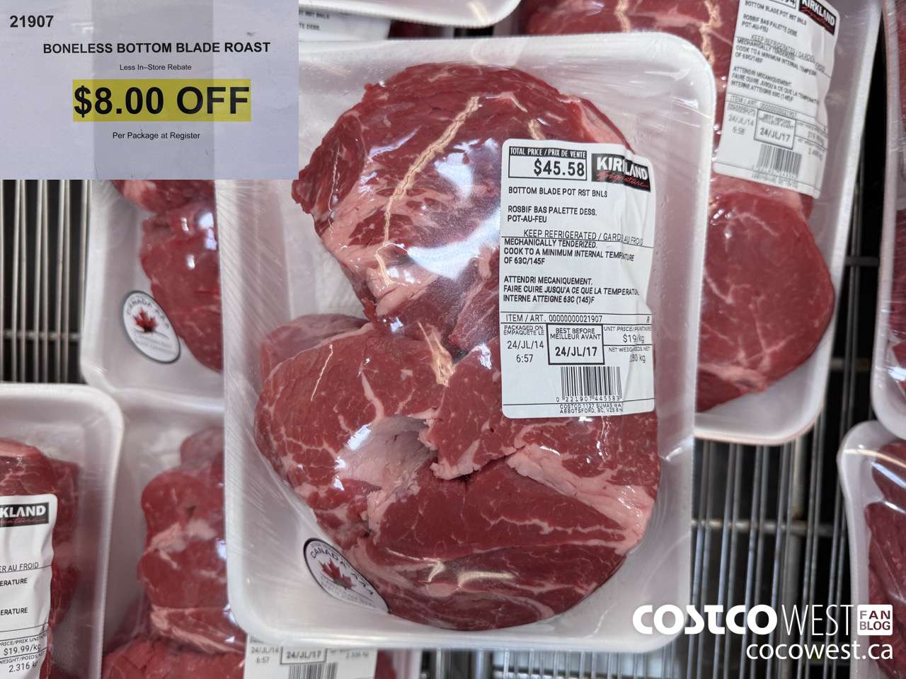 21907 BONELESS BOTTOM BLADE ROAST ($8.00 INSTANT SAVINGS)